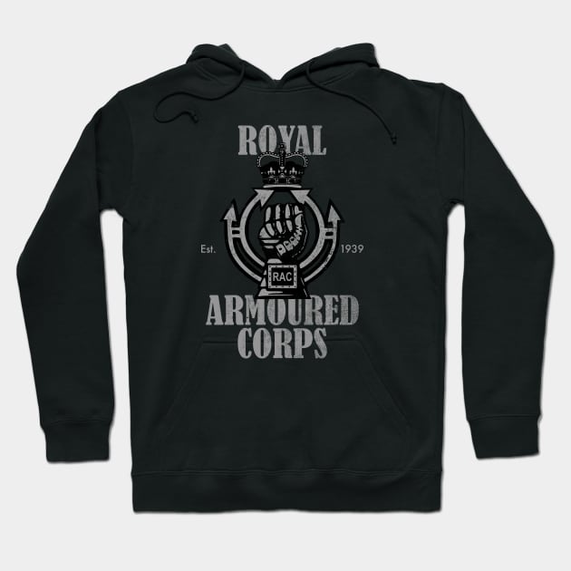 Royal Armoured Corps (distressed) Hoodie by TCP